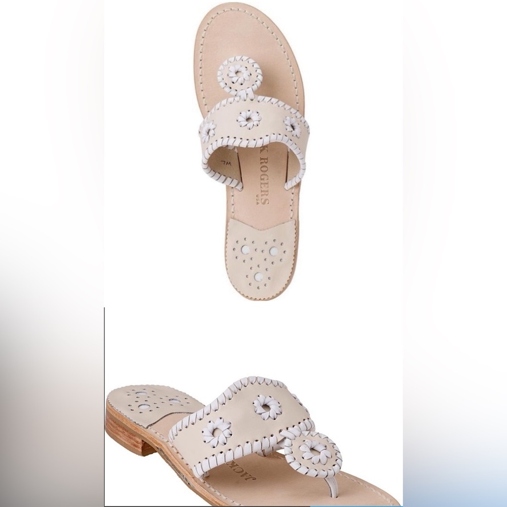 Jack Rogers White Sandals